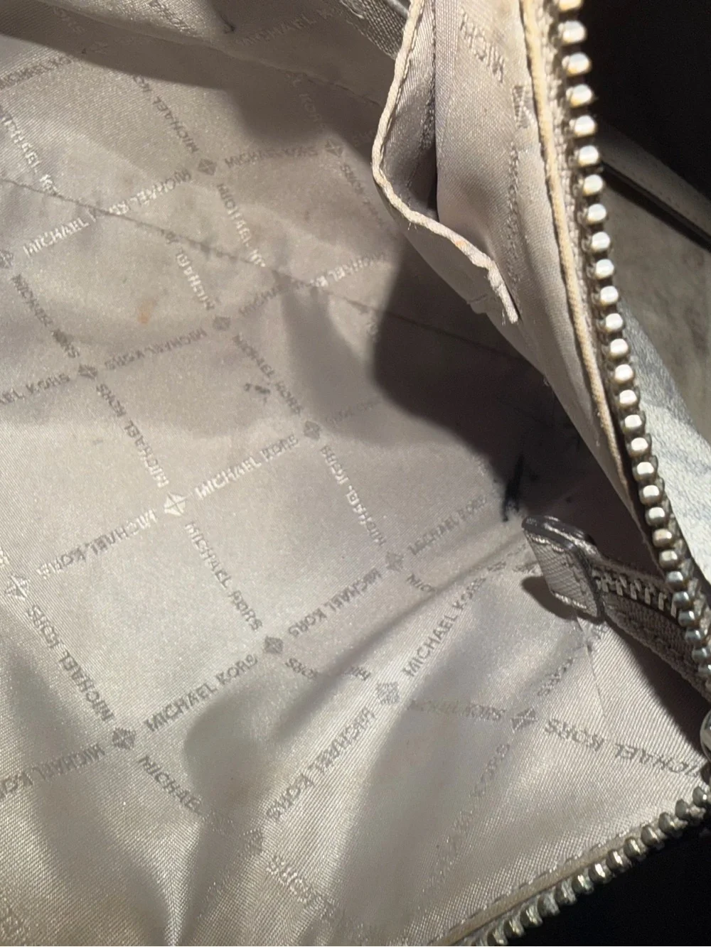 Michael Kors Gray MK Signature Crossbody Bag